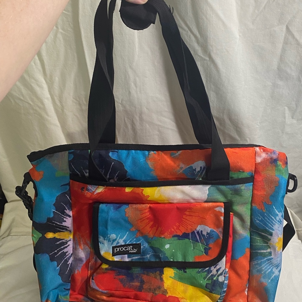 Procat Puma Colorful Duffle Bag Tote Crossbody Splash Print Gym Travel Bag